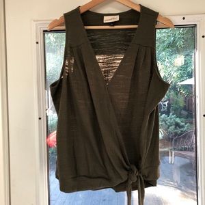 Faux wrap crossover top. NWOT
